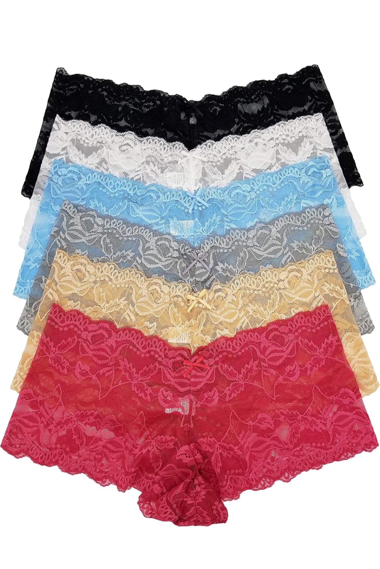 TheHourglassLab Everyday Silky Lace Bundle – 6 Pairs for $25