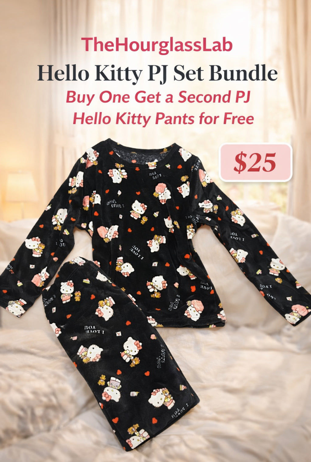 TheHourglassLab Hello Kitty Dreams PJ Set + FREE GIFT